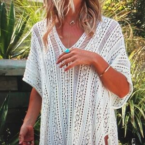 White Crochet Swim Cover-Up